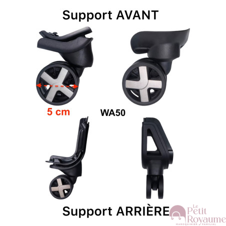 Double replacement wheels WA50-5cm for 4-wheeled softside luggages, suitable for Samsonite X’blade3