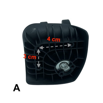 Roulettes doubles A223 diamètre 5 cm pour valises rigides, compatibles avec Samsonite