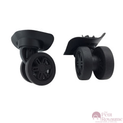 Double replacement wheels FHW546A for 4-wheeled hardside luggages, suitable for many brands such as  Delsey Segur Cabin