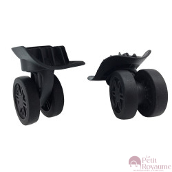 Roulettes doubles W633/FHW546A pour valises rigides/coques, compatibles avec Delsey Segur Cabine
