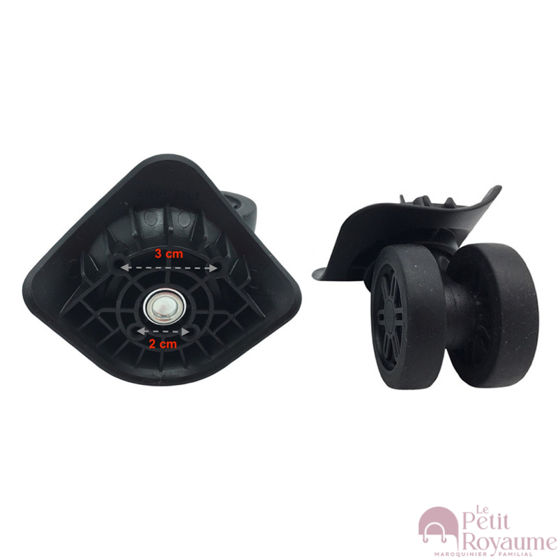 Roulettes doubles W633/FHW546A pour valises rigides/coques, compatibles avec Delsey Segur Cabine