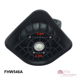 Double replacement wheels FHW546A for 4-wheeled hardside luggages, suitable for many brands such as  Delsey Segur Cabin