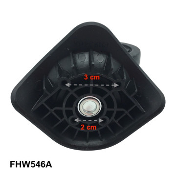 Double replacement wheels FHW546A for 4-wheeled hardside luggages, suitable for many brands such as  Delsey Segur Cabin