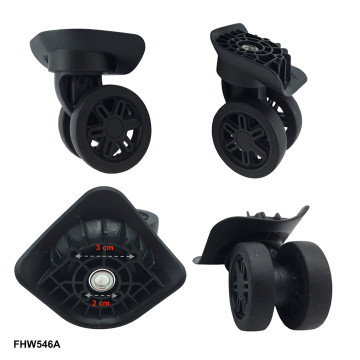 Roulettes doubles FHW546A pour valises rigides/coques, compatibles avec Delsey Segur Cabine