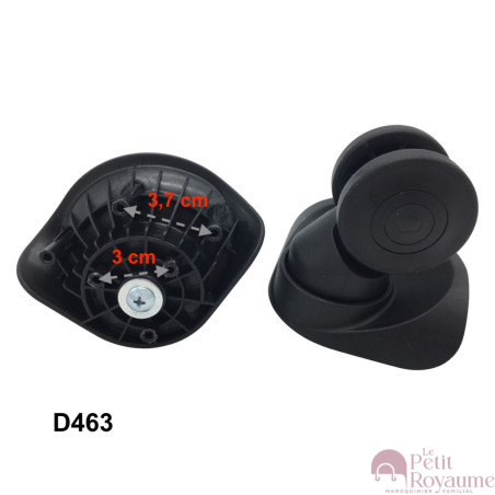 Roulettes doubles D463 pour valises rigides à 4 roues, compatibles valises Delsey