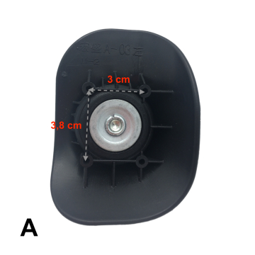 Single replacement wheels A-03 for 4-wheeled hardside luggages, suitable for many brands such as Samsonite, Delsey
