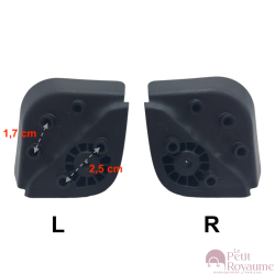 Double replacement wheels OU1303 for 4-wheeled hardside luggages, suitable for Samsonite Neopulse Cabin