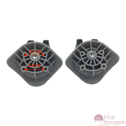 Double replacement wheels T103C or D531 for 4-wheeled hardside luggages, suitable for American Tourister AT Primo