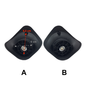 Double replacement wheels A08-18, A01, JL01 diameter 5cm (large wheel block) for 4-wheeled hardside luggages