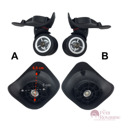 Double replacement wheels A08-18, A01, JL01 diameter 5cm (large wheel block) for 4-wheeled hardside luggages