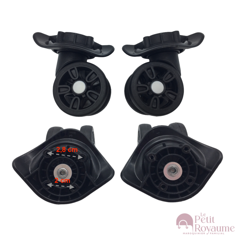 Double replacement wheels SK01 for 4-wheeled hardside luggages, suitable for American Tourister Sky Tracer