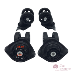 Roulettes doubles SK01 pour valises rigides à 4 roues, compatibles American Tourister Sky Tracer