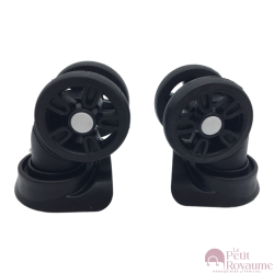 Roulettes doubles SK01 pour valises rigides à 4 roues, compatibles American Tourister Sky Tracer