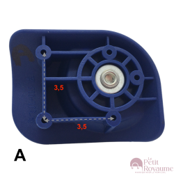 Roulettes simples bleues JL-025 compatibles valises rigides à 4 roues