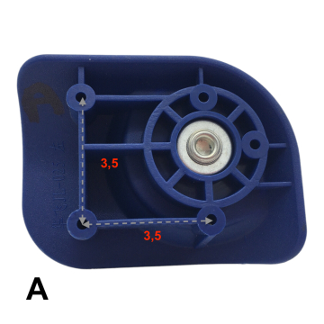 Roulettes simples bleues JL-025 compatibles valises rigides à 4 roues