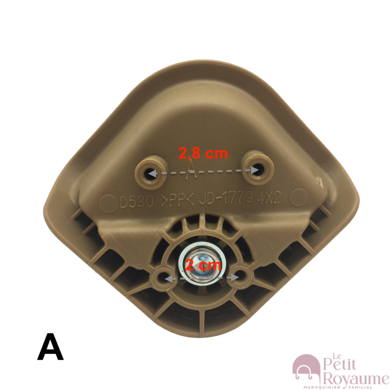 Roulettes doubles D530 pour valises rigides, compatibles avec différentes marques