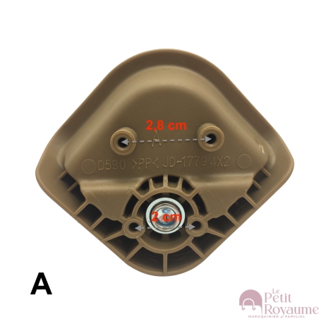 Double replacement wheels D530 for 4-wheeled hardside luggages, suitable for many brands such as Samsonite, Delsey