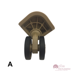 Double replacement wheels D530 for 4-wheeled hardside luggages, suitable for many brands such as Samsonite, Delsey