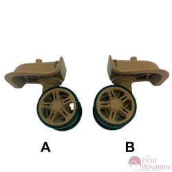 Double replacement wheels D530 for 4-wheeled hardside luggages, suitable for many brands such as Samsonite, Delsey