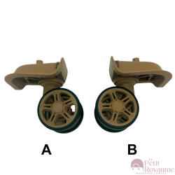 Roulettes doubles D530 pour valises rigides, compatibles avec différentes marques