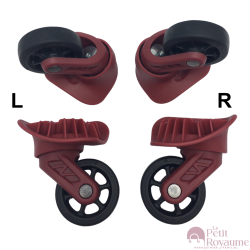 Single replacement wheels FHW356E for 4-wheeled hardside luggages, suitable for many brands such as Samsonite, Delsey