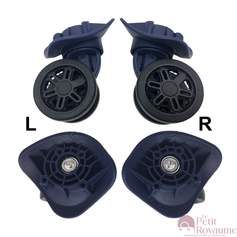 Roulettes doubles A-225 / FHW546 /A-225 pour valises rigides, compatibles avec Delsey Hélium Air 2