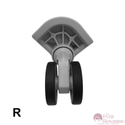 Double replacement wheels FHW607A for 4-wheeled hardside luggages, suitable for many brands such as Samsonite, Delsey