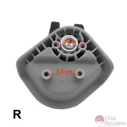 Double replacement wheels FHW607A for 4-wheeled hardside luggages, suitable for many brands such as Samsonite, Delsey