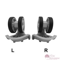Roulettes doubles FHW607A pour valises rigides, compatibles avec Delsey Turenne cabine