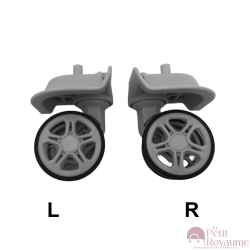 Double replacement wheels FHW607A for 4-wheeled hardside luggages, suitable for many brands such as Samsonite, Delsey