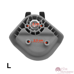 Double replacement wheels FHW607A for 4-wheeled hardside luggages, suitable for many brands such as Samsonite, Delsey