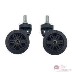 Double replacement wheels for 4-wheeled hardside luggages suitable for Delsey Belfort 70 cm, 76 cm, 82 cm, Belmont, Moncey
