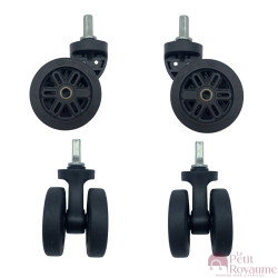 Double replacement wheels diameter 4 cm for 4-wheeled hardside luggages suitable for Delsey Belfort Cabin