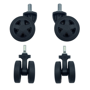 Roulettes doubles diamètre 5 cm pour valises rigides compatibles avec Delsey Moncey