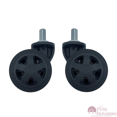 Roulettes doubles diamètre 5 cm pour valises rigides compatibles avec Delsey Moncey