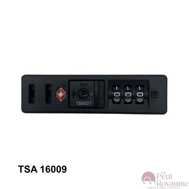 Recessed lock TSA 16009 for softside and hardside luggages