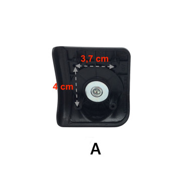 Single replacement wheels A10 for 4-wheeled softside luggages, suitable for brands such as Samsonite, Delsey