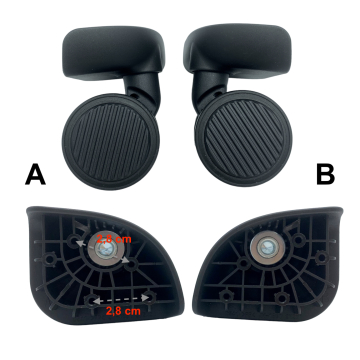 Roulettes doubles D541 diamètre 5,5 cm pour valises rigides/coques, compatibles avec American Tourister Modern Dream Cabine