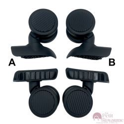 Roulettes doubles D541 diamètre 5,5 cm pour valises rigides/coques, compatibles avec American Tourister Modern Dream Cabine