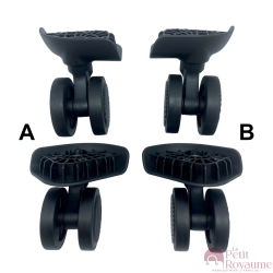 Roulettes doubles D541 diamètre 5,5 cm pour valises rigides/coques, compatibles avec American Tourister Modern Dream Cabine