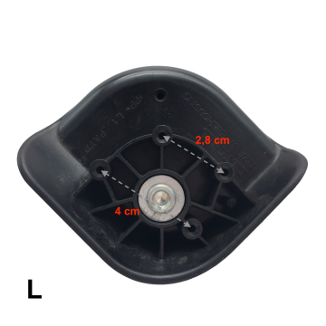 Single replacement wheels T12A for 4-wheeled hardside luggages, suitable for many brands such as Delsey AirFrance