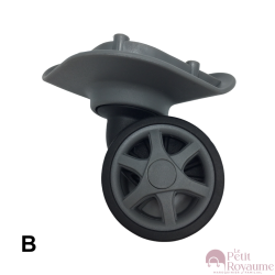 Double replacement wheels D460 for 4-wheeled hardside luggages, suitable for Samsonite Flux