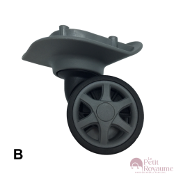 Roulettes doubles D460 pour valises rigides, compatibles avec Samsonite Flux