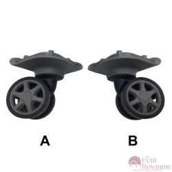 Double replacement wheels D460 for 4-wheeled hardside luggages, suitable for Samsonite Flux