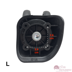 Double replacement wheels W1-09 for 4-wheeled hardside luggages, suitable for Hideo Wakamatsu