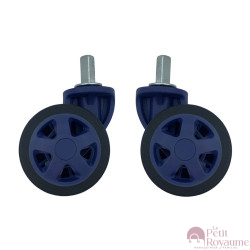 Double replacement wheels for 4-wheeled hardside luggages suitable for Delsey Moncey