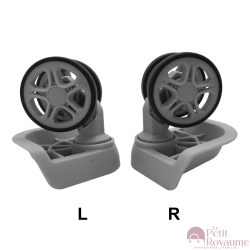 Double replacement wheels FHW607B for 4-wheeled hardside luggages, suitable for Delsey Turenne