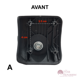 Roulettes simples D056 pour valises toiles compatibles avec Samsonite
