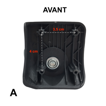 Single replacement wheels D056 for 4-wheeled softside luggages, suitable for many brands such as Samsonite