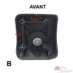 Roulettes simples D056 pour valises toiles compatibles avec Samsonite
